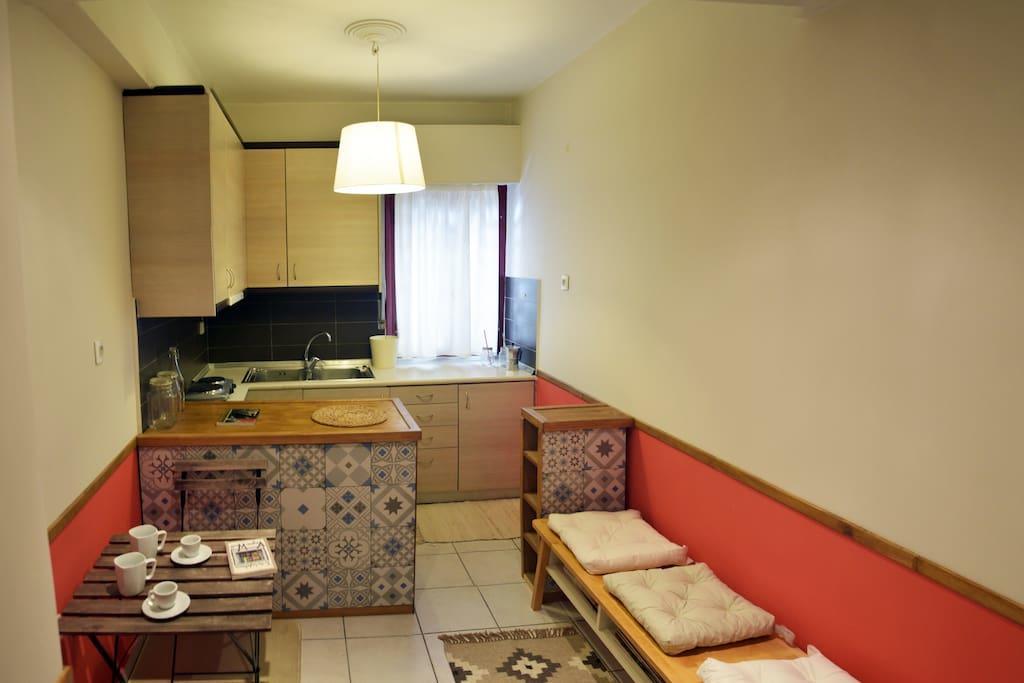 Blue & Red Apartment Athene Buitenkant foto